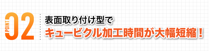 表面取り付け型でキュービクル加工時間が大幅短縮！