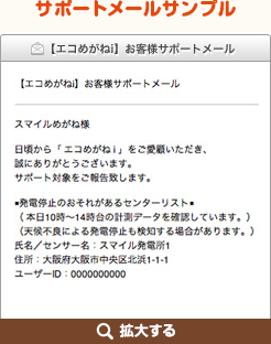 サポートメールサンプル